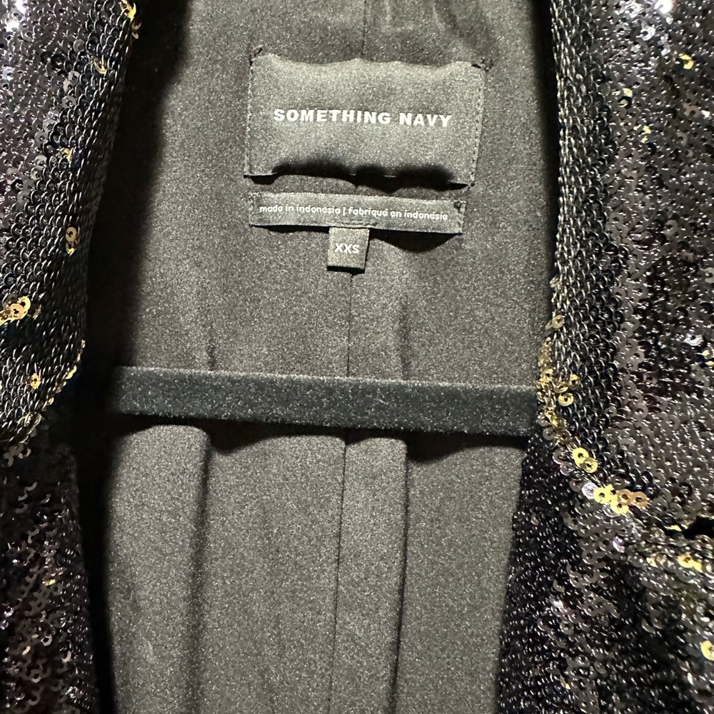 Something Navy Sequin Blazer - image 4